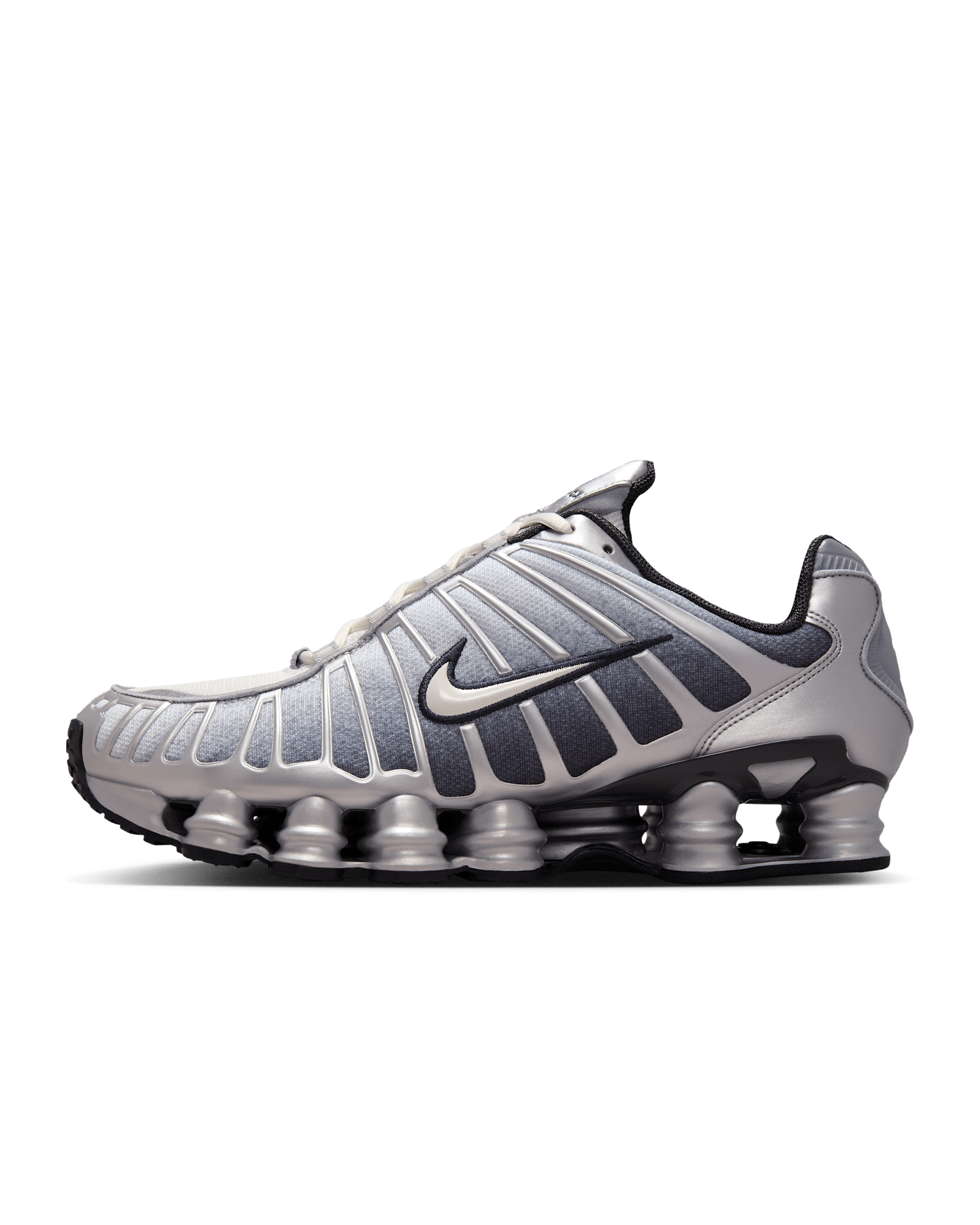 靴 Nike Shox TL Black and llic Silver Nike Shox TL Black / Metallic Silver - Dynamic Yellow – JD